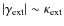 $\vert \gamma_{\rm ext}\vert\sim \kappa_{\rm ext}$