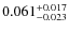 $\rm0.061^{+0.017}_{-0.023}$