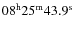 $08^{\rm h}25^{\rm m}43.9^{\rm s}$
