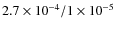 $2.7\times10^{-4}/1\times10^{-5}$