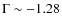 $\Gamma\sim-1.28$