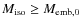 $M_{\rm iso}\geq M_{\rm emb,0}$