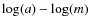 $\log(a)-\log(m)$
