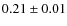 $0.21 \pm 0.01$