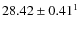 $28.42\pm 0.41^1$