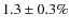 $1.3\pm0.3\%$