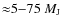 ${\approx}5{-}75~M_{\rm J}$