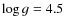 $\log g=4.5$