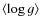 $\langle \log g\rangle$