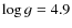 $\log g=4.9$