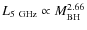 $L_{{\rm 5~GHz}} \propto M_{{\rm BH}}^{2.66}$
