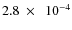 $2.8~\times~~10^{-4}$