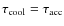 $\tau_{\rm cool}=\tau_{\rm acc}$