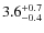 $3.6^{\rm +0.7}_{-0.4}$
