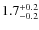 $1.7^{\rm +0.2}_{-0.2}$
