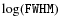 $\log(\texttt{FWHM})$