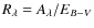 $R_\lambda = A_\lambda / E_{B-V}$