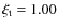 $\xi_{\rm t} = 1.00$