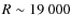 $R\sim 19~000$