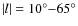 ${\vert l\vert = 10^{\circ}{-}65^{\circ}}$
