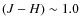 $(J-H)\sim1.0$
