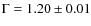$\Gamma = 1.20\pm 0.01$