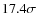 $17.4\sigma$