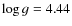 $\log g=4.44$