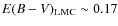 $E(B-V)_{\rm LMC}\sim 0.17$