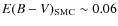 $E(B-V)_{\rm SMC} \sim 0.06$