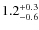 $\rm 1.2_{-0.6}^{+0.3}$
