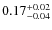 $0.17_{\rm -0.04}^{+0.02}$