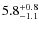$5.8_{\rm -1.1}^{+0.8}$