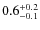 $0.6_{\rm -0.1}^{+0.2}$