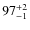 $97_{\rm -1}^{+2}$