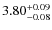 $3.80_{\rm -0.08}^{+0.09}$