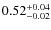$0.52_{\rm -0.02}^{+0.04}$
