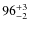 $96_{\rm -2}^{+3}$