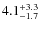 $4.1_{\rm -1.7}^{+3.3}$