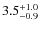 $3.5_{\rm -0.9}^{+1.0}$