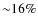${\sim}16\%$