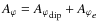 $A_\varphi = {A_\varphi}_{\rm dip} + {A_\varphi}_e$