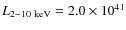 $L_{\rm 2{-}10~keV} = 2.0\times 10^{41}$