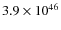 $3.9\times10^{46}$
