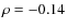 $\rho=-0.14$