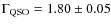 $\Gamma_{\rm QSO}=1.80\pm0.05$