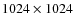 ${1024\times1024}$