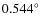 $0.544^ \circ $