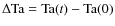 ${\Delta}{\rm Ta}={\rm Ta}(t)-{\rm Ta}(0)$