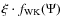$\xi \cdot
f_{\rm WK} (\Psi)$